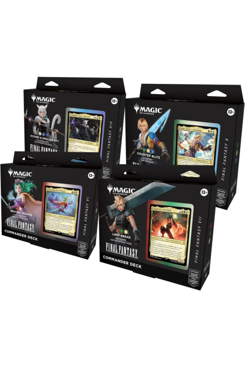 Magic the Gathering Final Fantasy Commander 4-Deck Case