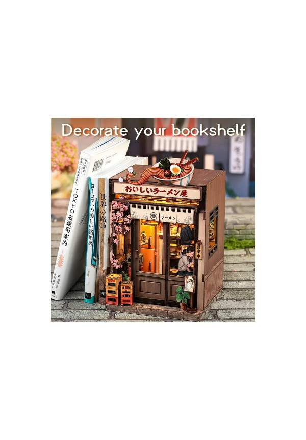 Maquette Book Nook Model Kit Miniature House Oishii Kyoto 22 x 13 cm