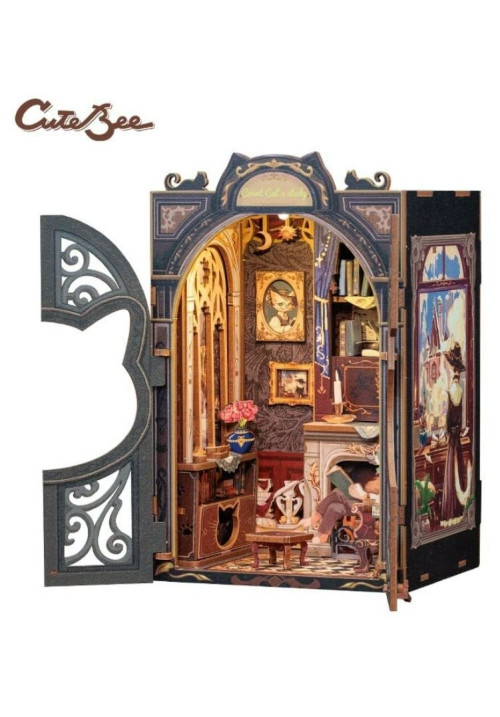 Maqueta Sujeta Libros Count Cat's Study
