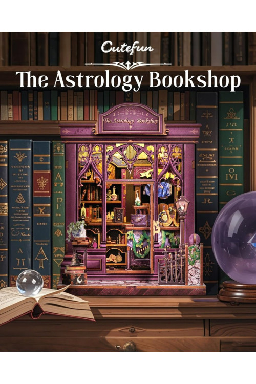 Book Nook Kit - Casas de muñecas DIY, Decoración Estantería Libros, Puzzle 3D Madera, Regalo Original para Mujer(The Astrology Bookshop)
