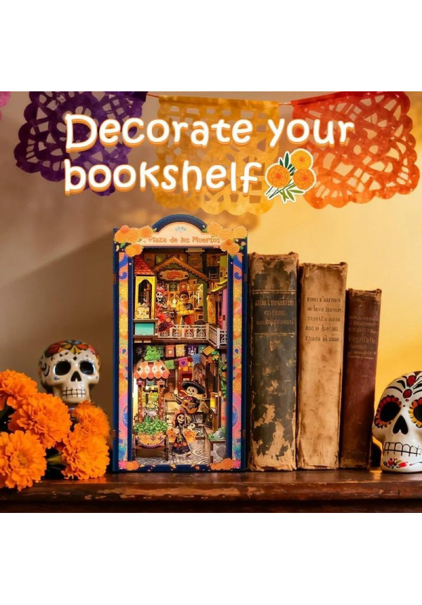 BOOK NOOK KIT - DIY - Plaza de los Muertos- 350pc + LED Light