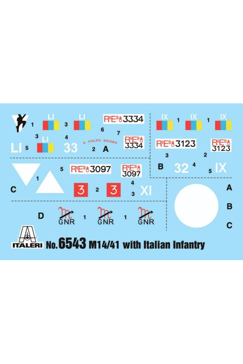 CARRO ARMATO M14/41 l SERIE with ITALIAN INFANTRY