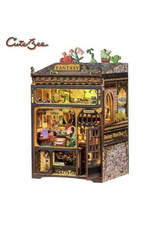 MINIATURE HOUSE - DIY - Fantacy Plant Shop - 146pc + LED Light