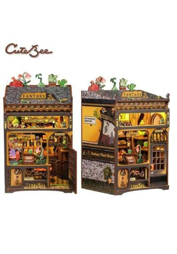 MINIATURE HOUSE - DIY - Fantacy Plant Shop - 146pc + LED Light