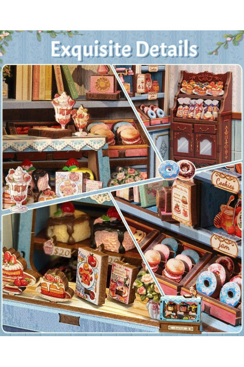 CUTEBEE Book Nook Kit - DIY Casa de Muñecas en Miniatura para Montar, Maquetas para Construir Adultos, 3D de Madera Rompecabezas Estantería de Decoración, Manualidades de Regalo (Sweet Marie)