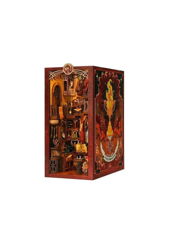 BOOK NOOK KIT - DIY - Flame Common Room - 226pc + LED Light