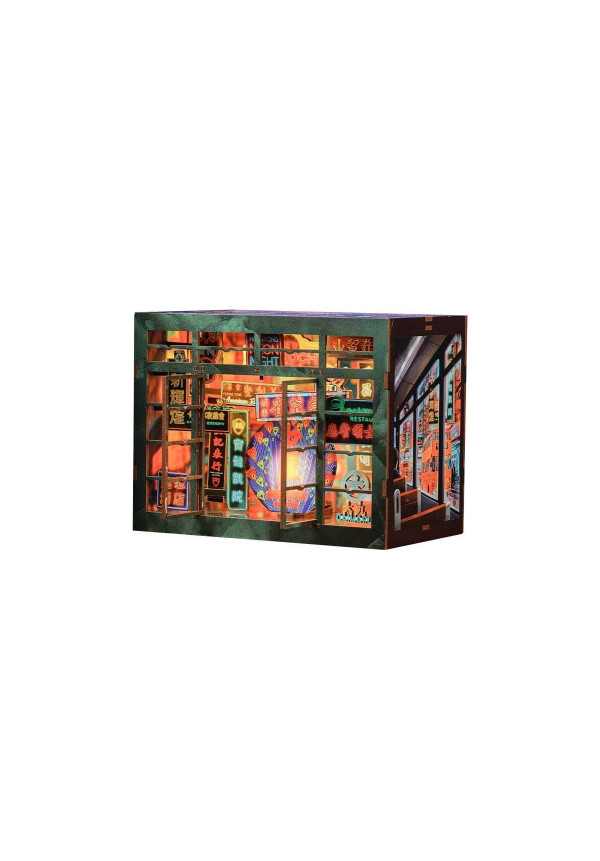 Model Book Nook Hong Kong Neon Light 13 x 17 cm