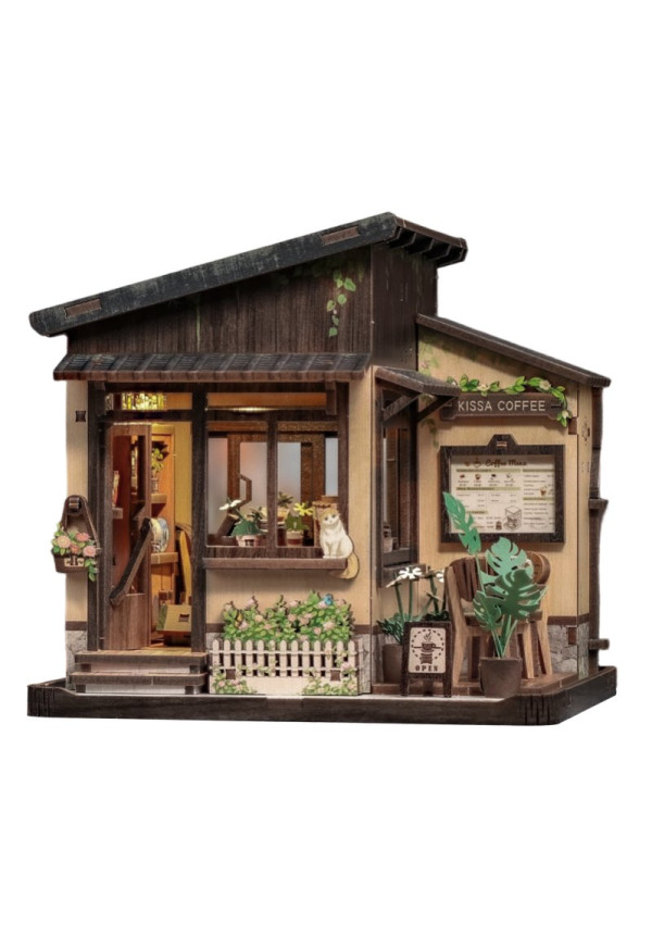 Cutebee Miniature House Kissa Coffee con 262 piezas