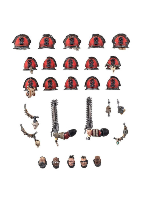 Warhammer 40000: Chaos Space Marines – Mejoras y Calcomanías de Corsarios Rojos