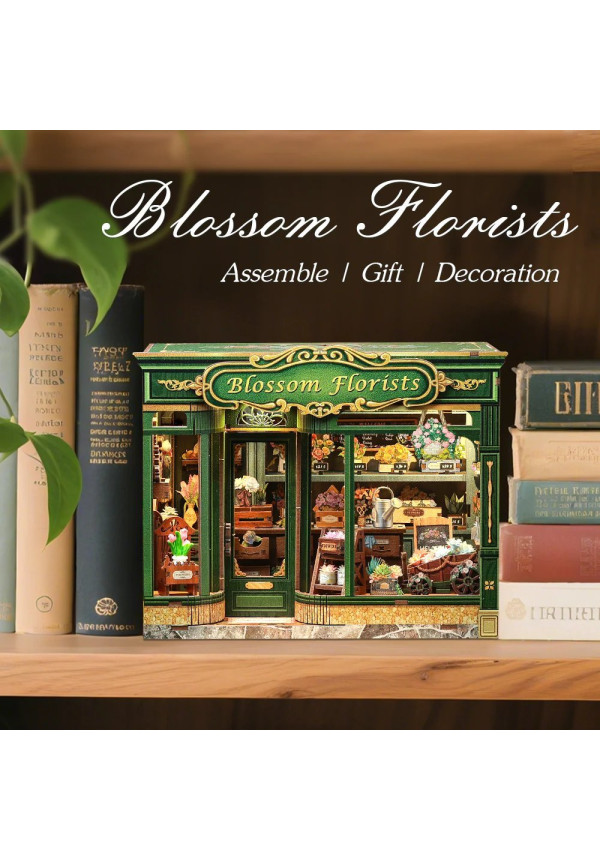 MINIATURE HOUSE - DIY - Blossom Florist - 265pc + LED Light