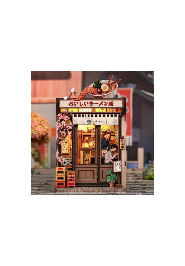 Maquette Book Nook Model Kit Miniature House Oishii Kyoto 22 x 13 cm