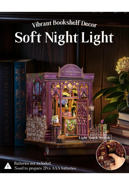 Book Nook Kit - Casas de muñecas DIY, Decoración Estantería Libros, Puzzle 3D Madera, Regalo Original para Mujer(The Astrology Bookshop)