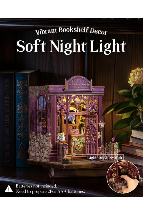 Book Nook Kit - Casas de muñecas DIY, Decoración Estantería Libros, Puzzle 3D Madera, Regalo Original para Mujer(The Astrology Bookshop)