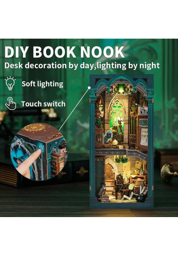 BOOK NOOK KIT - DIY - Darkness Common Room - 150pc + LED Light