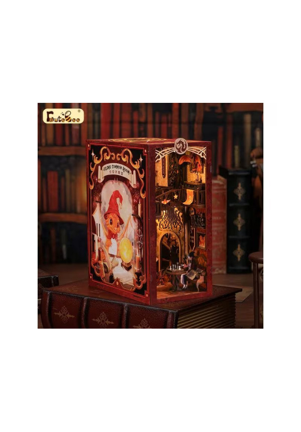 BOOK NOOK KIT - DIY - Flame Common Room - 226pc + LED Light