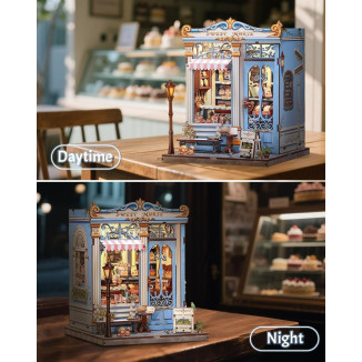 CUTEBEE Book Nook Kit - DIY Casa de Muñecas en Miniatura para Montar, Maquetas para Construir Adultos, 3D de Madera Rompecabezas Estantería de Decoración, Manualidades de Regalo (Sweet Marie)