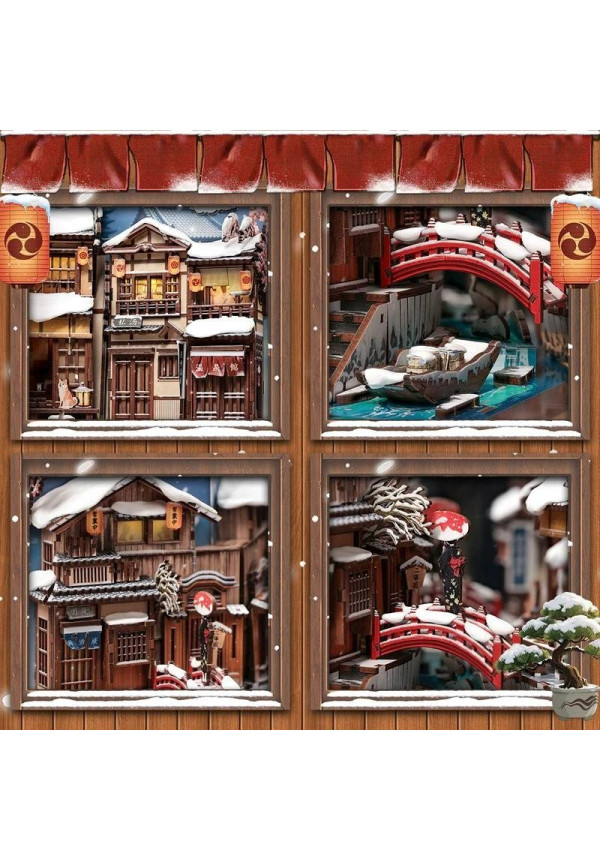BOOK NOOK KIT - DIY - Kyoto Snow Whisper - 286pc + LED Light