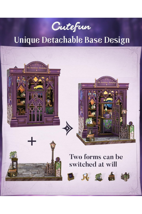 Book Nook Kit - Casas de muñecas DIY, Decoración Estantería Libros, Puzzle 3D Madera, Regalo Original para Mujer(The Astrology Bookshop)