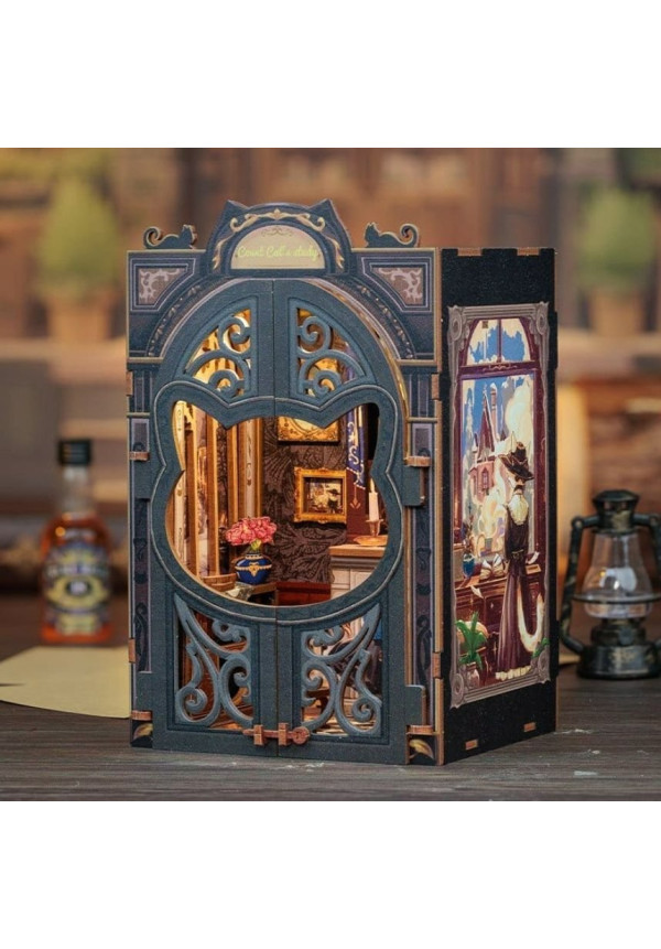 Maqueta Sujeta Libros Count Cat's Study