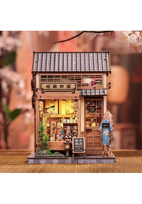 BOOK NOOK KIT - DIY - Sakura O Kimono Shop - 235pc + LED Light