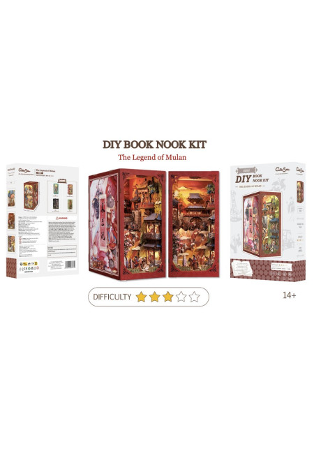 BOOK NOOK KIT - DIY - The Legend of Mulan - 298pc + LED Light
