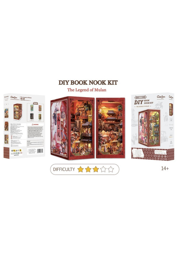 BOOK NOOK KIT - DIY - The Legend of Mulan - 298pc + LED Light