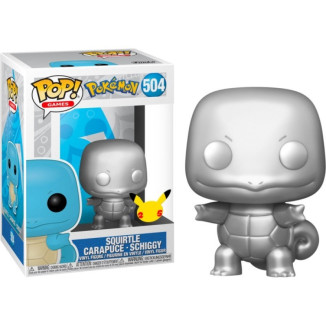 504 Funko Games - Pokemon Squirtle Metallic Vinyl Figure 10cm