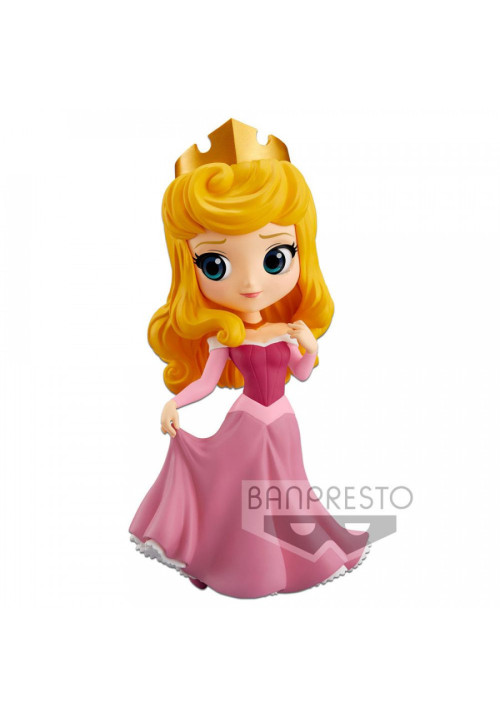 Disney Minifigura Q Posket Princess Aurora A (Pink Dress) 14 cm